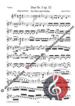 Duo Nr. 3 A-Dur op. 32 von Ignaz Pleyel 