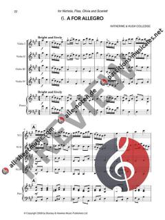 Pieces for 4 Violins  von Hugh Colledge 