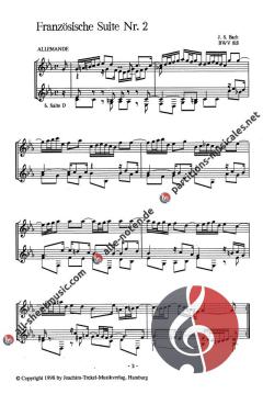Französische Suite 2 c-moll BWV 813 von Johann Sebastian Bach 