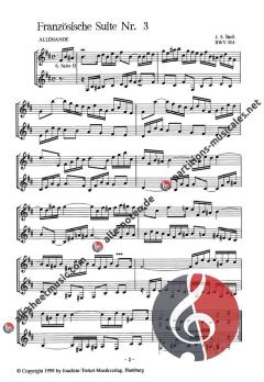 Französische Suite 3 BWV 814 von Johann Sebastian Bach 