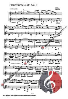 Französische Suite 5 BWV 816 von Johann Sebastian Bach 