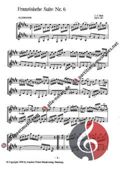 Französische Suite 6 BWV 817 von Johann Sebastian Bach 