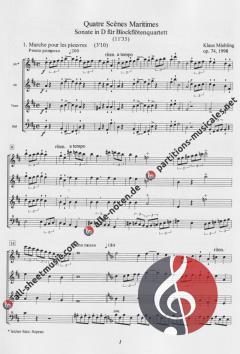 4 Scènes Maritimes, Sonate in D op. 74 von Klaus Miehling 