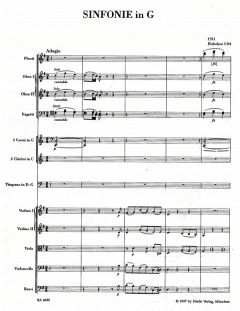 Sinfonie Nr. 94 (mit dem Paukenschlag) von Joseph Haydn 