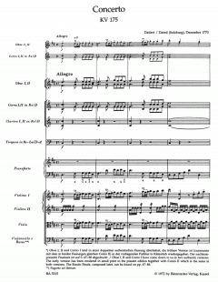 Konzert Nr. 5 D-Dur KV 175, Rondo D-Dur KV 382 von Wolfgang Amadeus Mozart für Klavier und Orchester im Alle Noten Shop kaufen (Einzelstimme) - BA5315-82