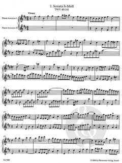 Neun Sonaten für zwei Traversflöten ohne Bass von Georg Philipp Telemann im Alle Noten Shop kaufen