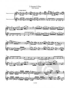Neun Sonaten für zwei Traversflöten ohne Bass von Georg Philipp Telemann im Alle Noten Shop kaufen