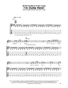 (If You're Not In It For Love) I'm Outta Here! von Shania Twain (Download) 