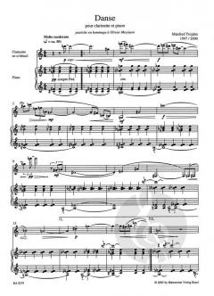 Danse pour clarinet et piano von Manfred Trojahn (Download) 