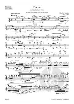 Danse pour clarinet et piano von Manfred Trojahn (Download) 