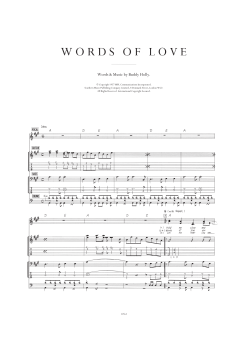 Words Of Love von The Beatles (Download) 