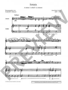 Sonate a-Moll op. 9/5 von Jean-Marie LeClair 
