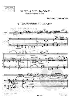 Suite pour Basson (Alexandre Tansman) 