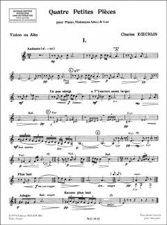 4 Petites Pièces op. 32 (Charles Koechlin) 