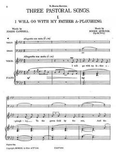 Three Pastoral Songs Op. 22 von Roger Quilter 