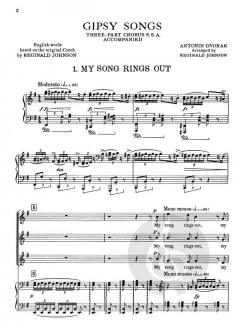 Dvorak, A Gipsy Songs SSA/Piano 