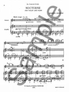 Nocturne For Violin And Piano von Kenneth Leighton im Alle Noten Shop kaufen