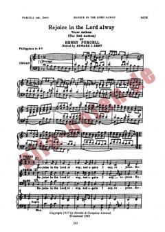 Rejoice In The Lord Alway (Complete) von Henry Purcell 