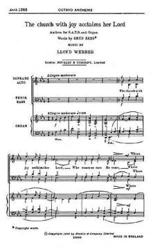 The Church With Joy Acclaims Her Lord von William Lloyd Webber 