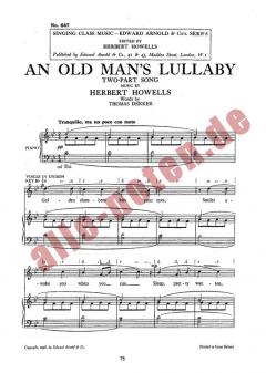 An Old Man's Lullaby von Herbert Howells 