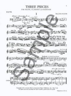 Three Pieces von Walter Piston für Holzbläser Trio im Alle Noten Shop kaufen