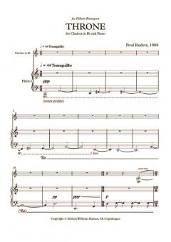 Throne For Clarinet And Piano von Poul Ruders 