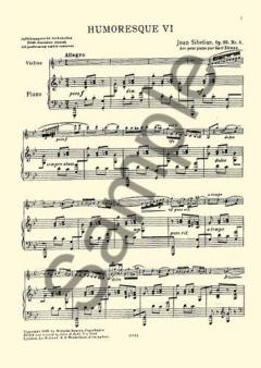 Humoresque No. 6 Op. 89 no. 4 von Jean Sibelius 