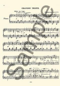 Chanson Triste Op. 42 No. 2 von Pjotr Iljitsch Tschaikowski 