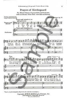 Prayers Of Kierkegaard Op. 30 (Samuel Barber) 