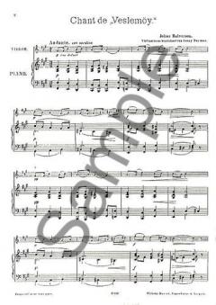 Mosaique No. 4 'Chant Veslemoy' von Johan Halvorsen für Violine und Klavier im Alle Noten Shop kaufen