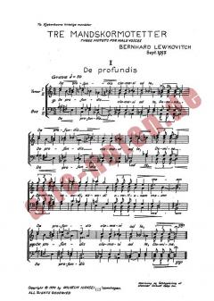 Tre Mandskor Motetter (Bernhard Lewkovitch) 