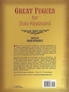 Great Fugues For Solo Keyboard 