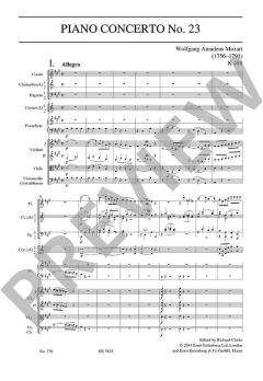Konzert Nr. 23 A-Dur KV 488 von Wolfgang Amadeus Mozart 