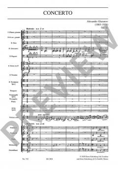 Konzert a-Moll op. 82 von Alexander Glasunow für Violine und Orchester im Alle Noten Shop kaufen