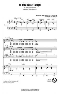 In This House Tonight von John Jacobson (Download) 