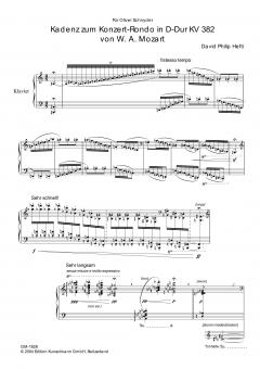 Kadenz zum Konzert-Rondo D-Dur von David Philip Hefti 