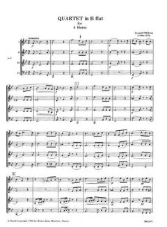 Quartett in B-dur von L. Mechura für Hornquartett