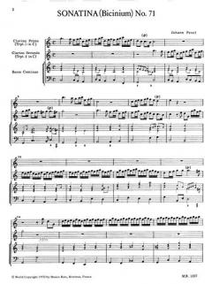 Sonatinen Nr. 71 und 74 von Johann Pezel 