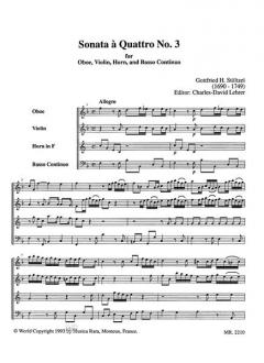 2 Sonaten a Quattro Nr. 3 und 4 F-Dur (Gottfried Heinrich Stölzel) 