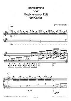 Transkription oder Musik unserer Zeit für Klavier von Jens-Peter Ostendorf für Klavier im Alle Noten Shop kaufen