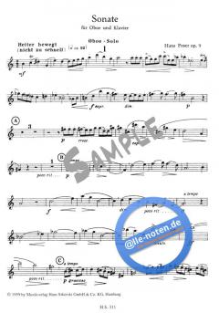 Sonate für Oboe und Klavier von Hans Poser im Alle Noten Shop kaufen