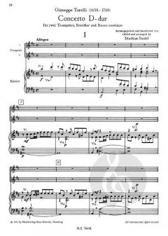 2 Konzerte D-dur von Giuseppe Torelli für 2 Trompeten, Streicher und Bc (G 23 und o. Nr. ) im Alle Noten Shop kaufen