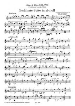 Berühmte Suite für Gitarre von Robert de Visée 