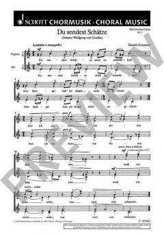 Drei Goethe-Chöre GeWV 68 Nr. 1 & 2 von Harald Genzmer 