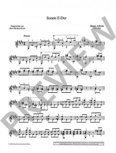Sonate E-Dur von Mateo Albeniz 