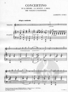 Concertino in la Minore von Alberto Curci 