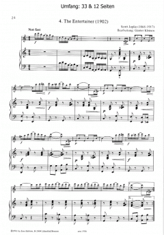 Sechs Ragtimes (Violine, Klavier) von Scott Joplin im Alle Noten Shop kaufen