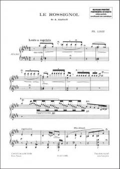 Le Rossignol von Franz Liszt 