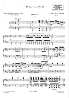 Septuor Op. 20 4 Mains von Ludwig van Beethoven 