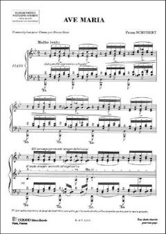 Ave Maria Transcription pour Piano Par Franz Liszt von Franz Schubert 